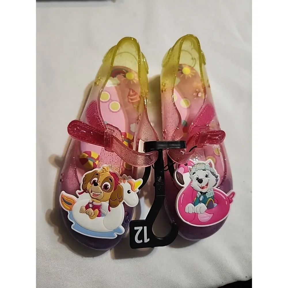 Nickelodeon Paw Patrol Toddler Little Girls Jelly Pink Shoes Skye Everest Siz 12